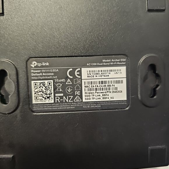 TP-Link Archer C54 AC1200 Dual-Band WiFi Router - Used Working - Can Use In RV - Picture 3 of 6